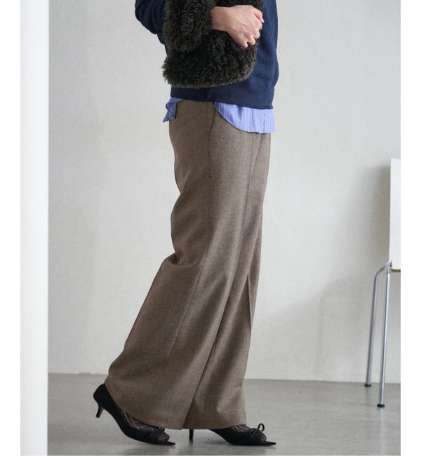 IENA「《追加》ウォッシャブル ツイードイージースラックス」|その他|