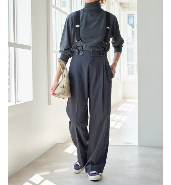 Spick and Span「サスペンダー付きワイドストレートパンツ」|その他|