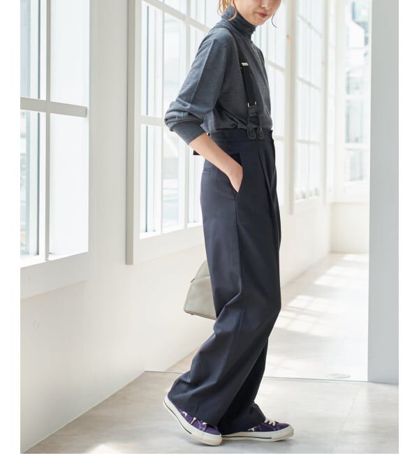 Spick and Span「サスペンダー付きワイドストレートパンツ」|その他|