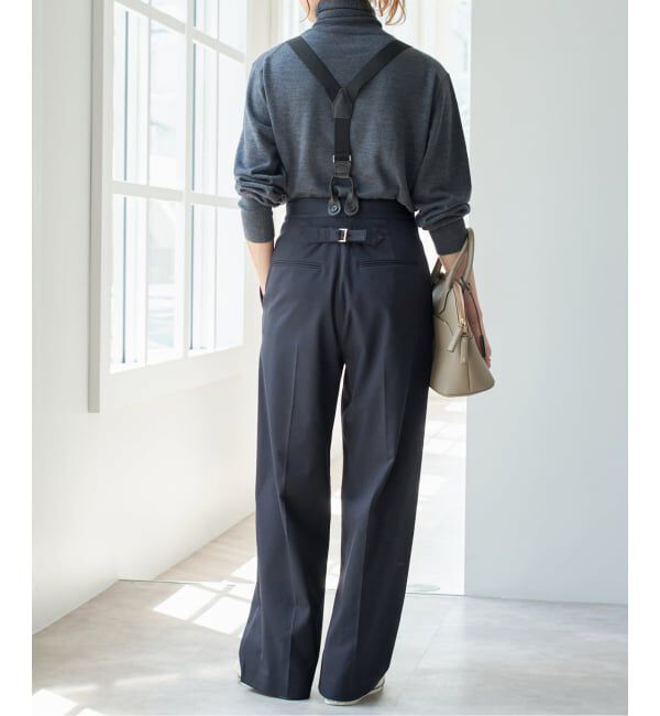 Spick and Span「サスペンダー付きワイドストレートパンツ」|その他|