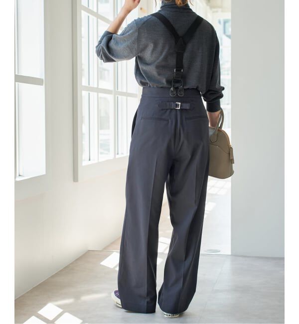 Spick and Span「サスペンダー付きワイドストレートパンツ」|その他|
