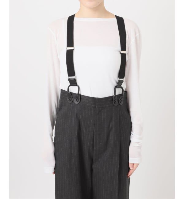 Spick and Span「サスペンダー付きワイドストレートパンツ」|その他|