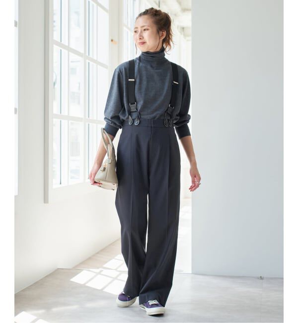 Spick and Span「サスペンダー付きワイドストレートパンツ」|その他|