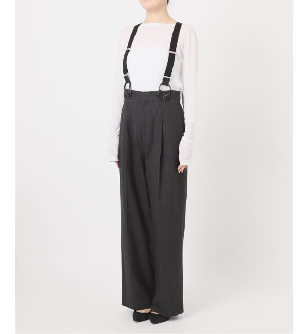 Spick and Span「サスペンダー付きワイドストレートパンツ」|その他|
