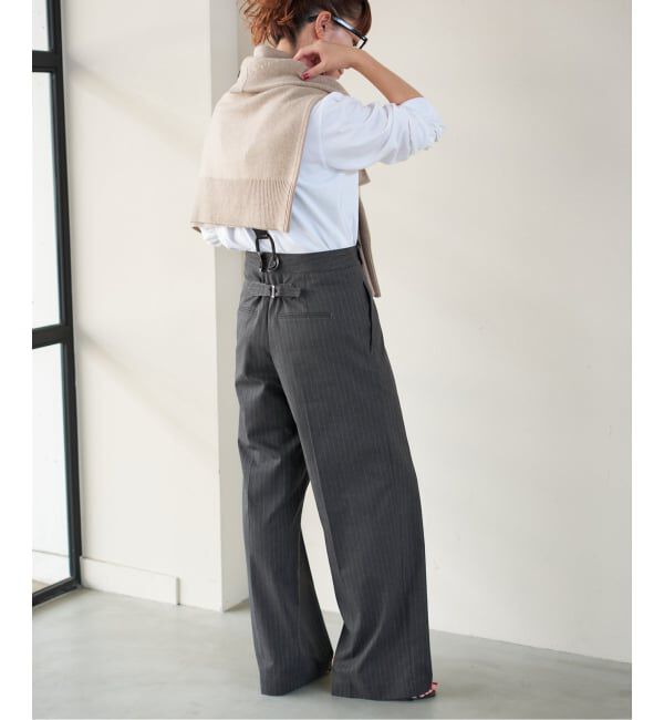 Spick and Span「サスペンダー付きワイドストレートパンツ」|その他|