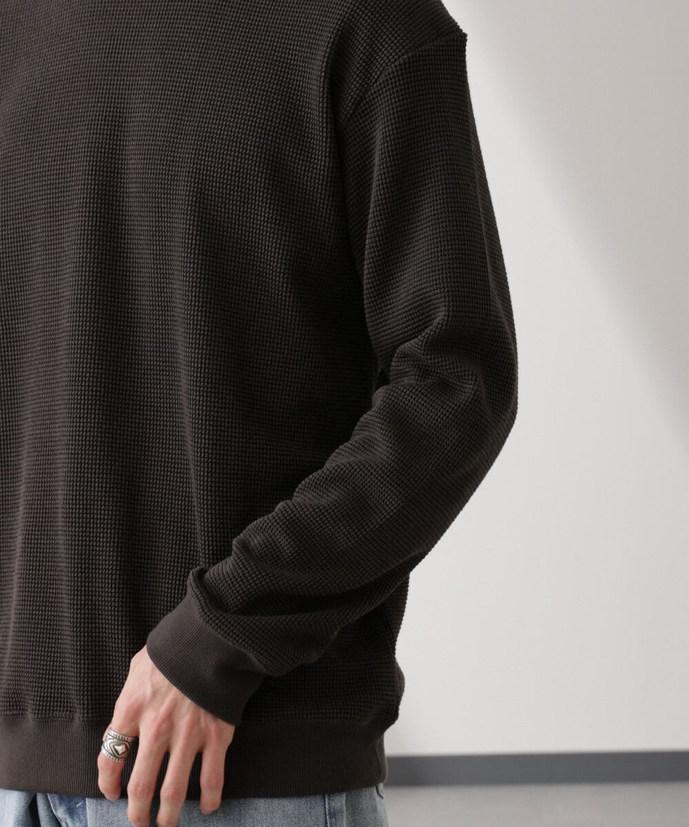 nano･universe「テックワッフルクルーネックTシャツ」|Tシャツ・カットソー|