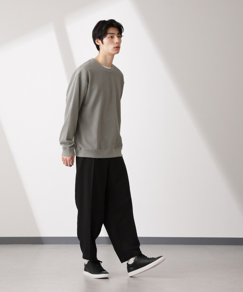 nano･universe「テックワッフルクルーネックTシャツ」|Tシャツ・カットソー|