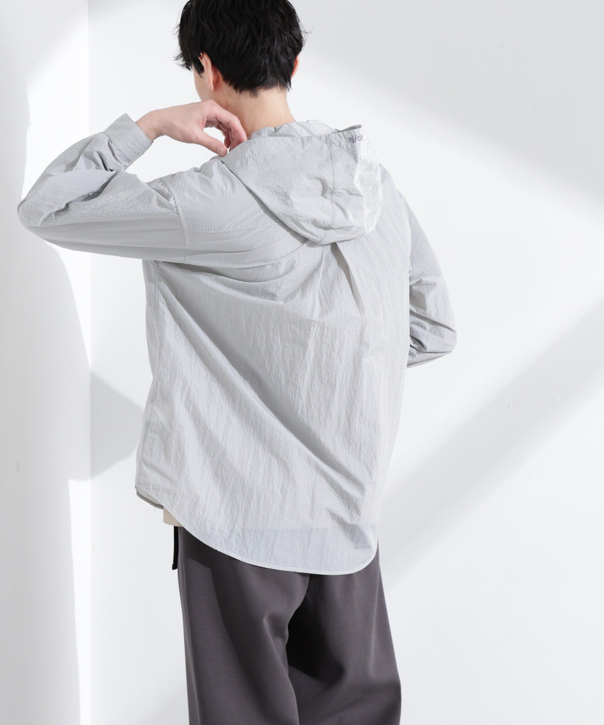 nano･universe「「NJ/CLUB」リップストップ撥水フードシャツ」|シャツ・ブラウス|