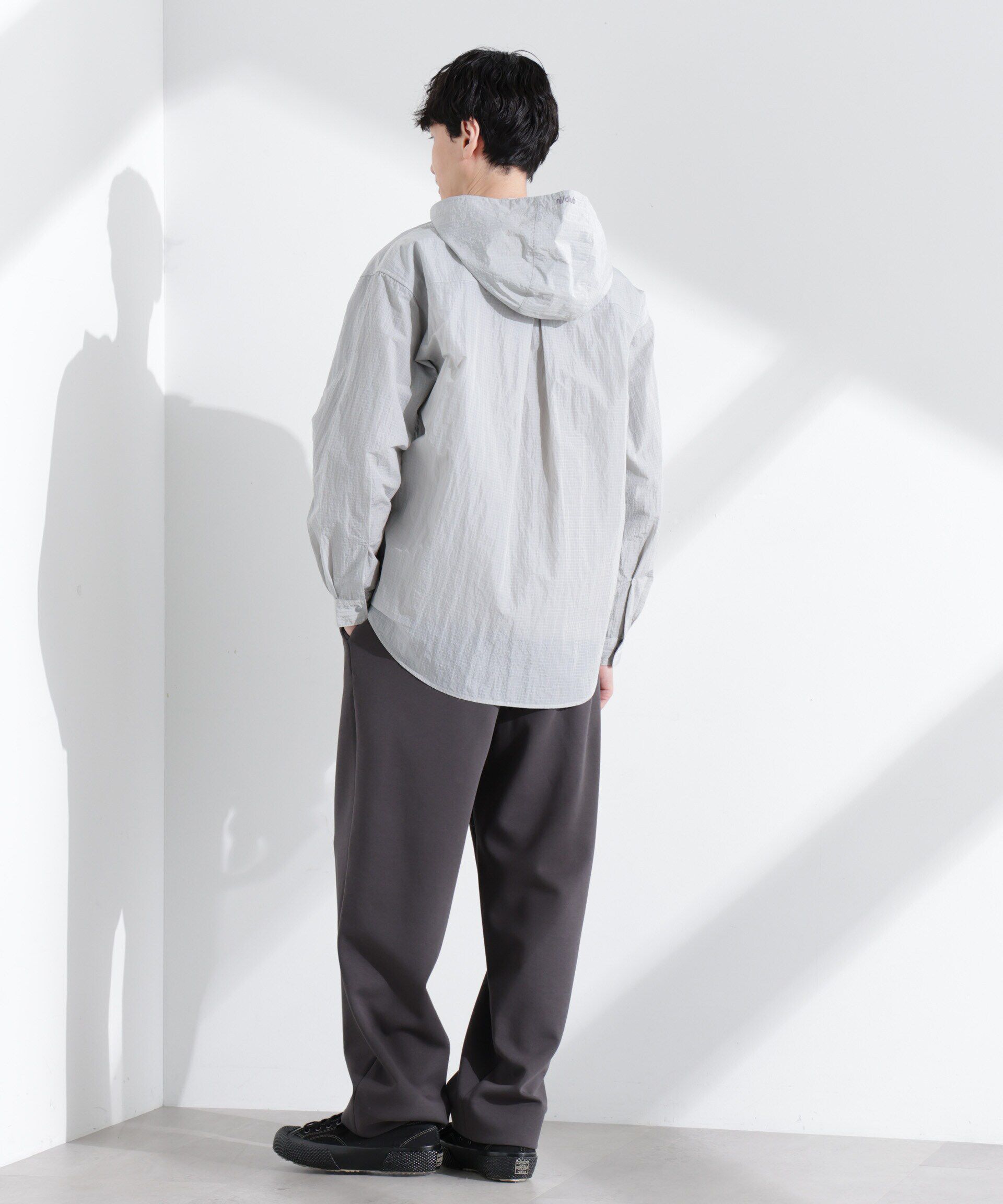 nano･universe「「NJ/CLUB」リップストップ撥水フードシャツ」|シャツ・ブラウス|