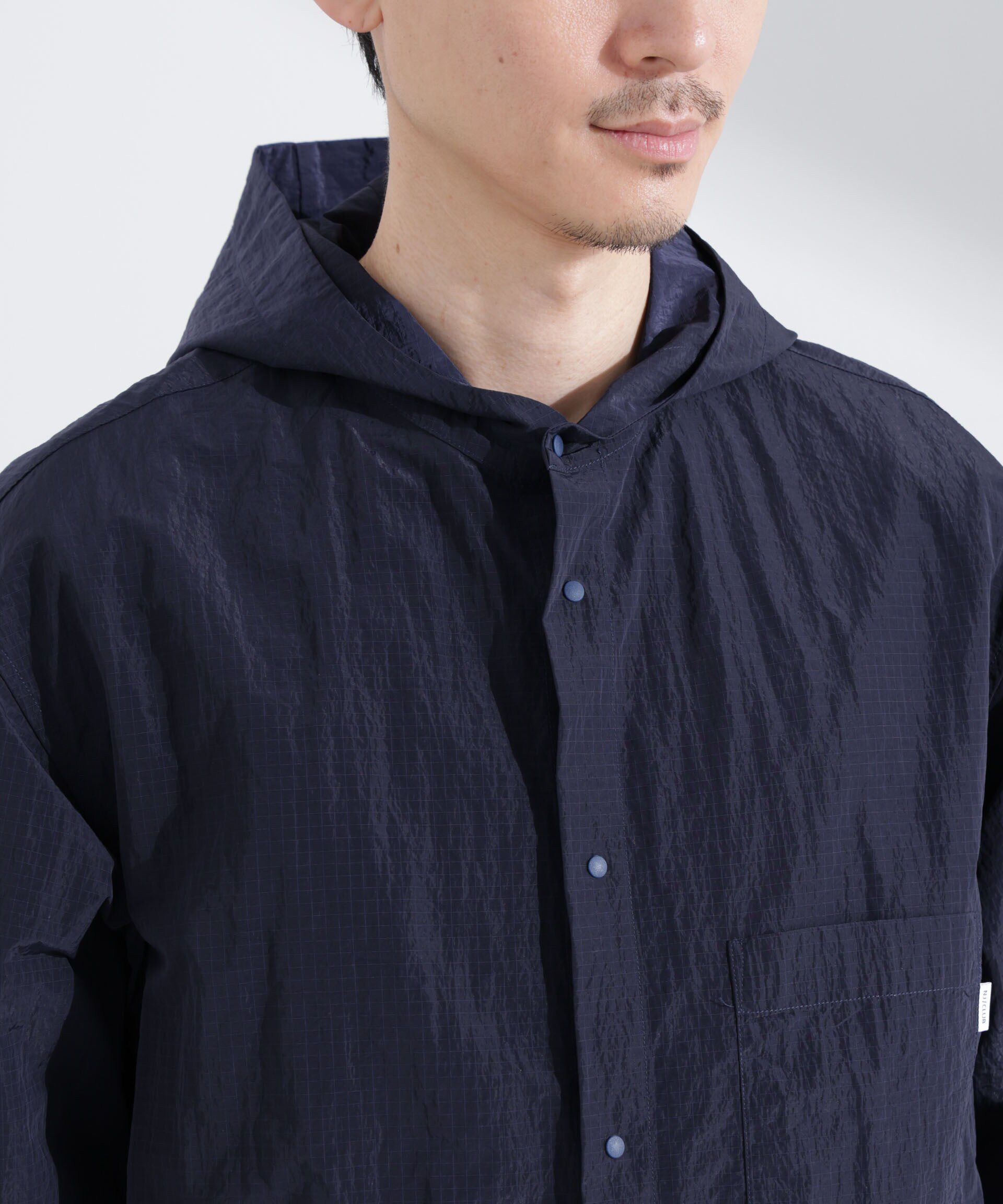 nano･universe「「NJ/CLUB」リップストップ撥水フードシャツ」|シャツ・ブラウス|