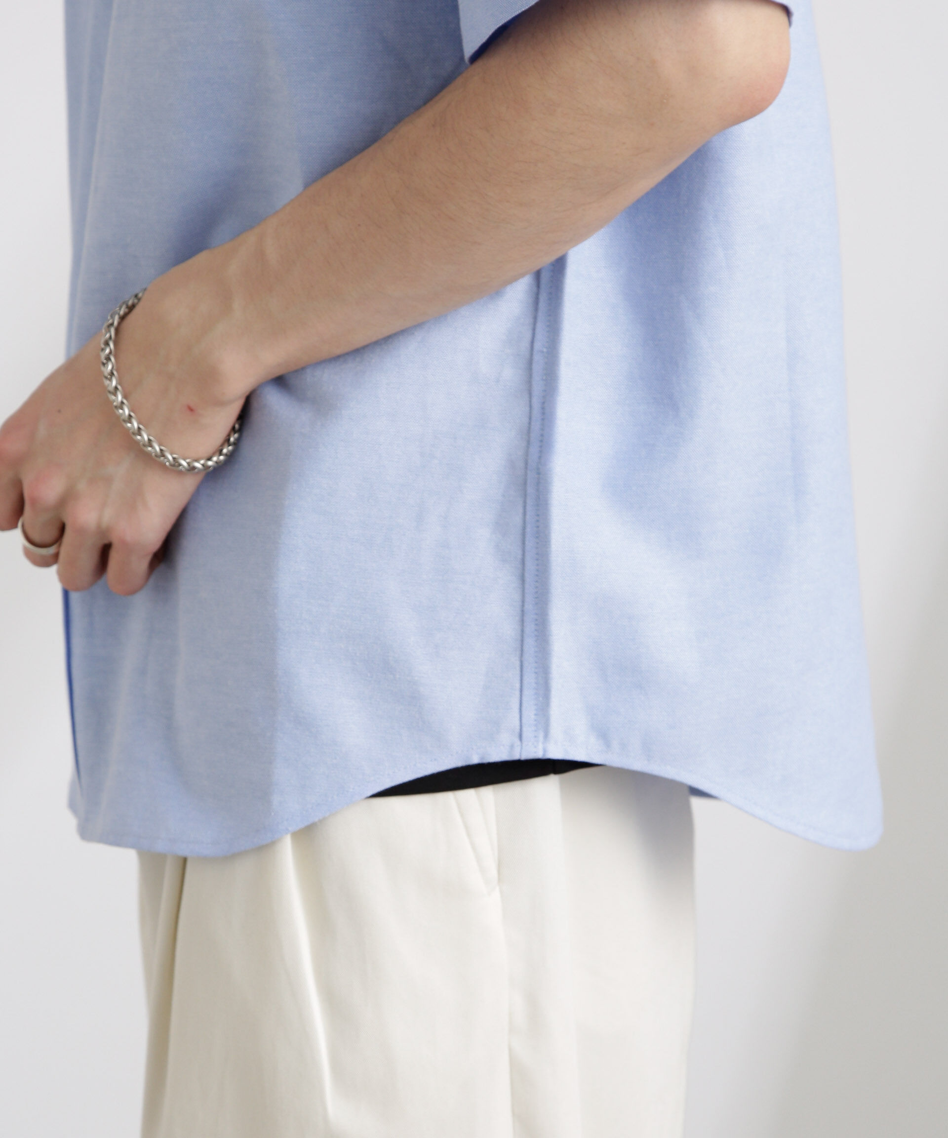 nano･universe「ナノベアワンポイントシャツ半袖」|シャツ・ブラウス|