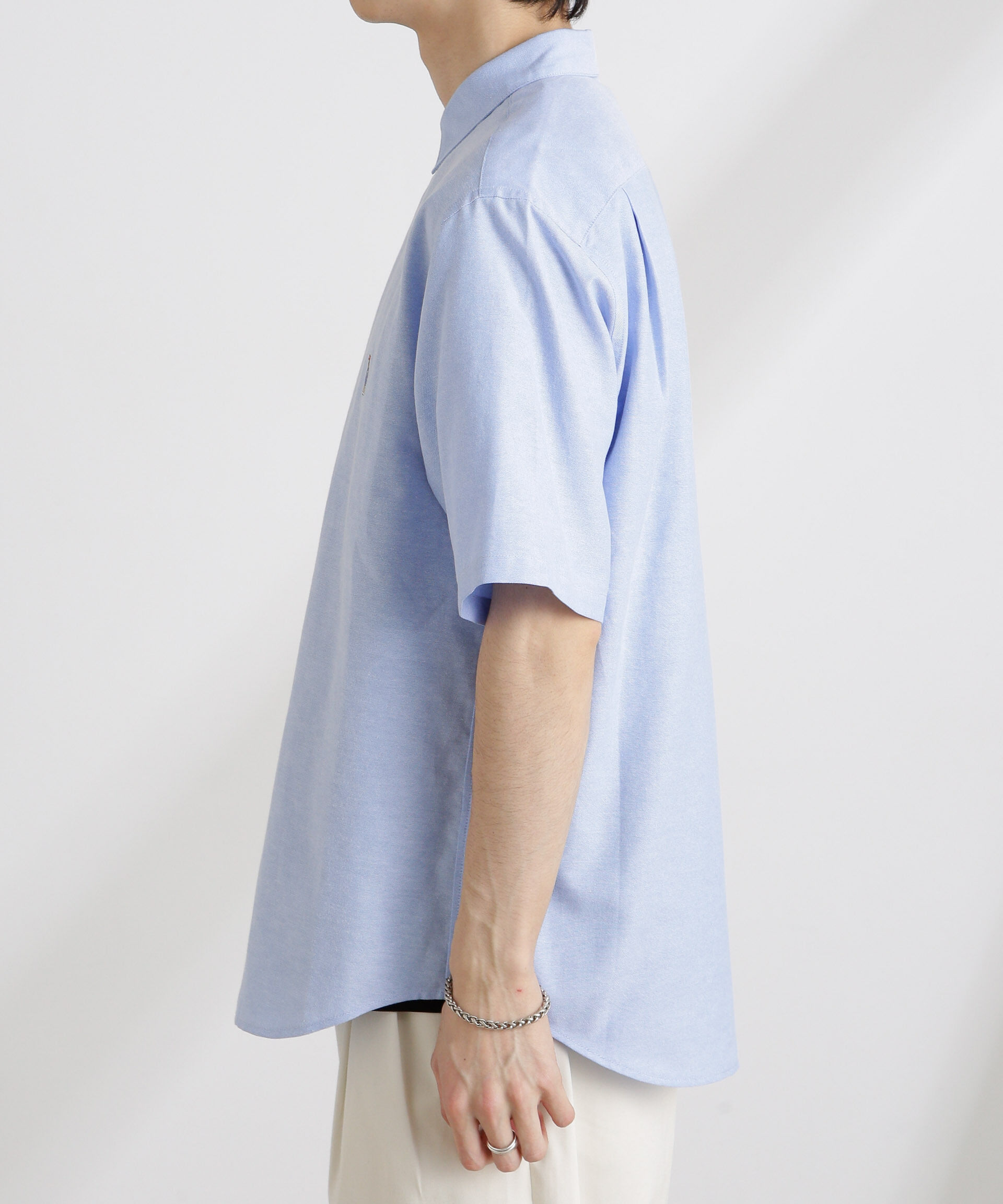 nano･universe「ナノベアワンポイントシャツ半袖」|シャツ・ブラウス|