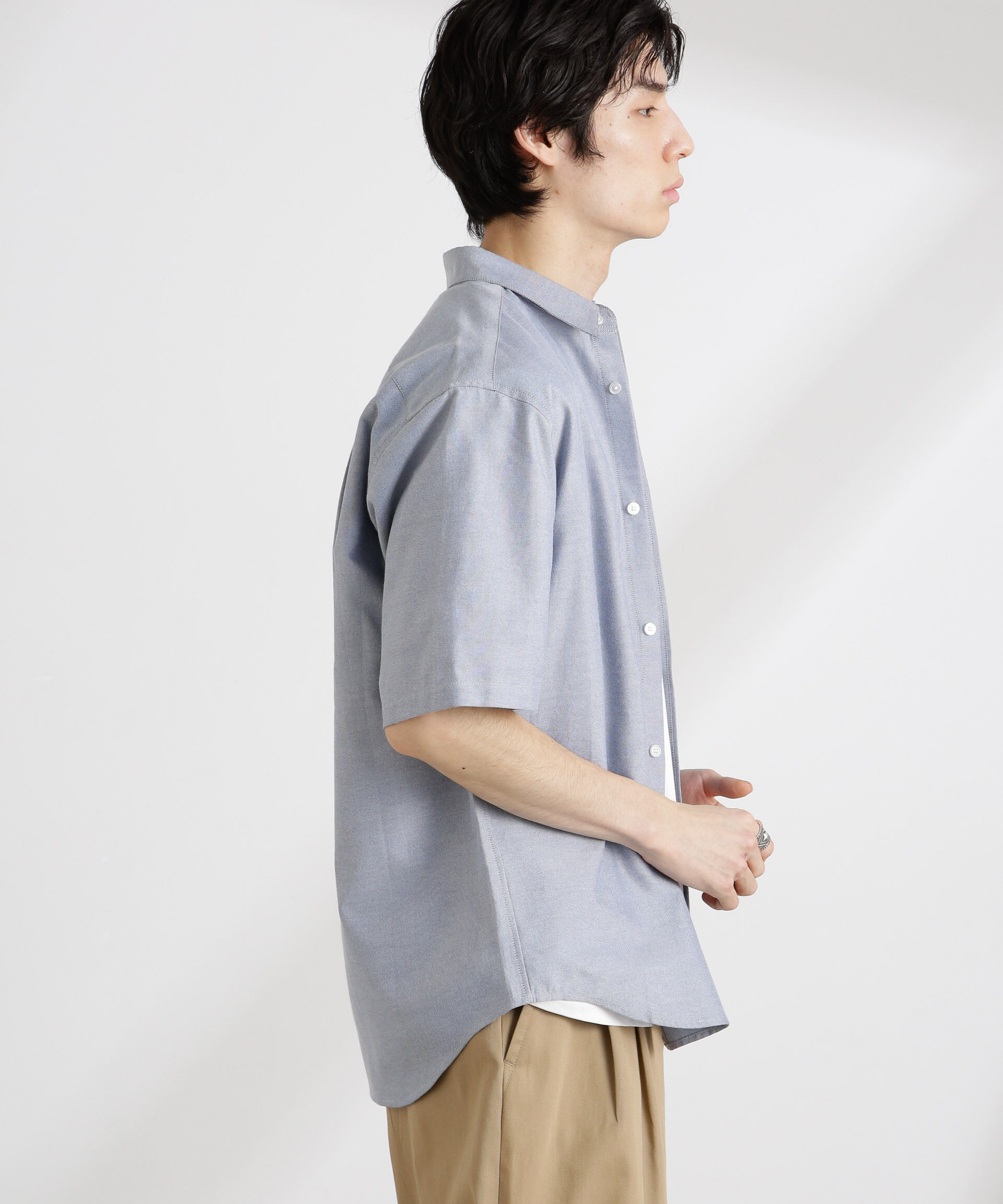 nano･universe「ナノベアワンポイントシャツ半袖」|シャツ・ブラウス|