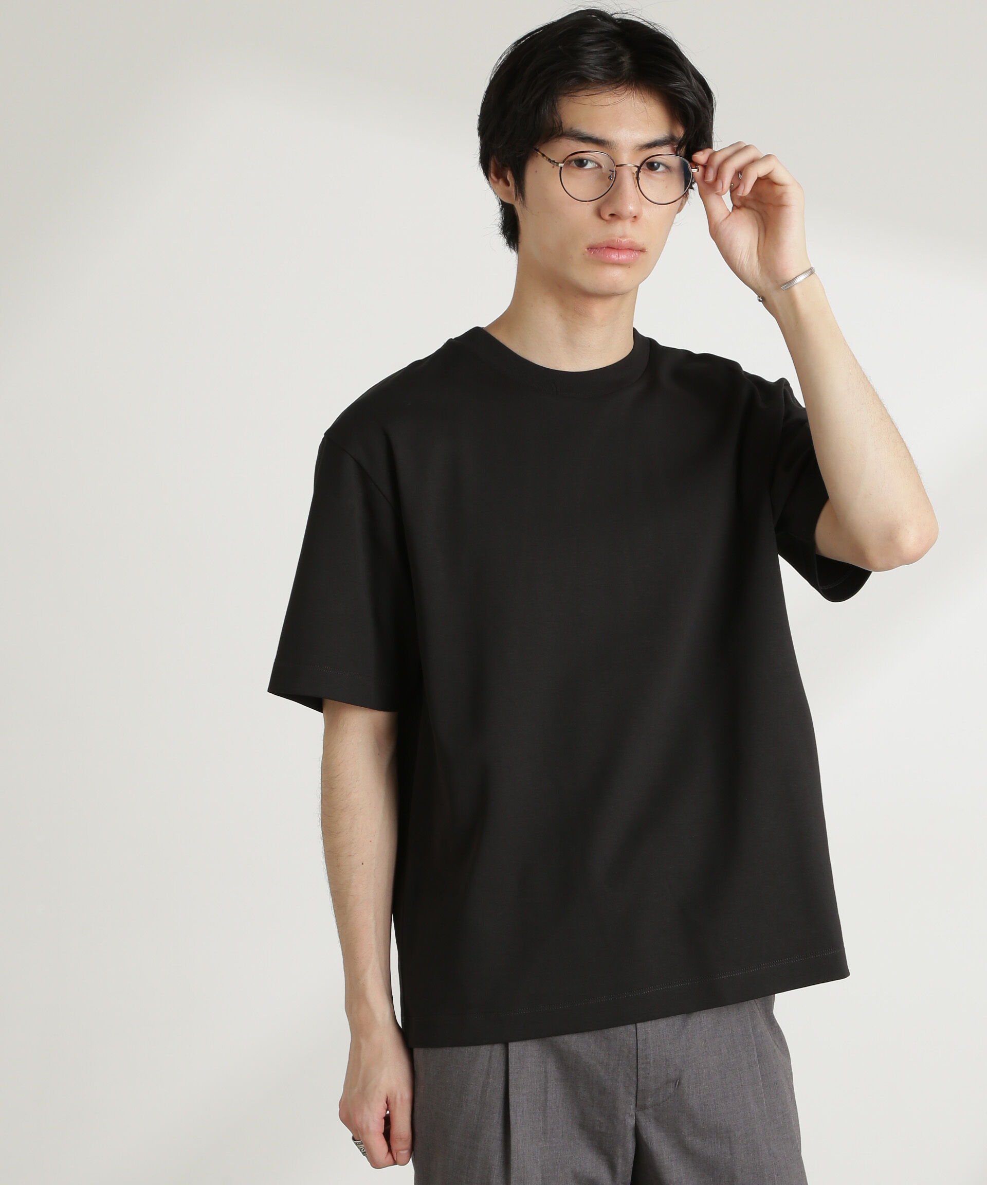 nano･universe「ダブルスムースクルーネックBIGTシャツ 半袖」|Tシャツ・カットソー|