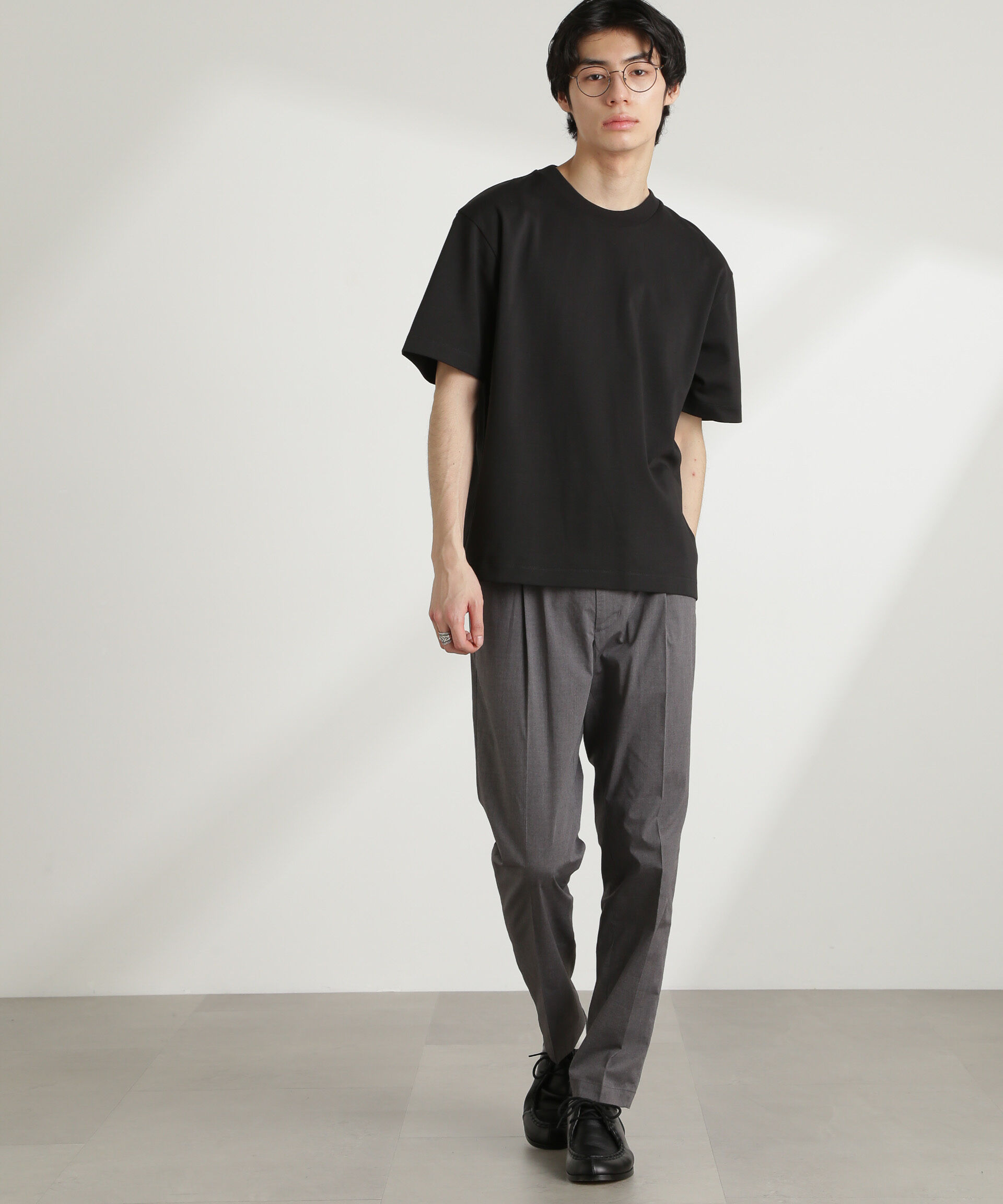 nano･universe「ダブルスムースクルーネックBIGTシャツ 半袖」|Tシャツ・カットソー|