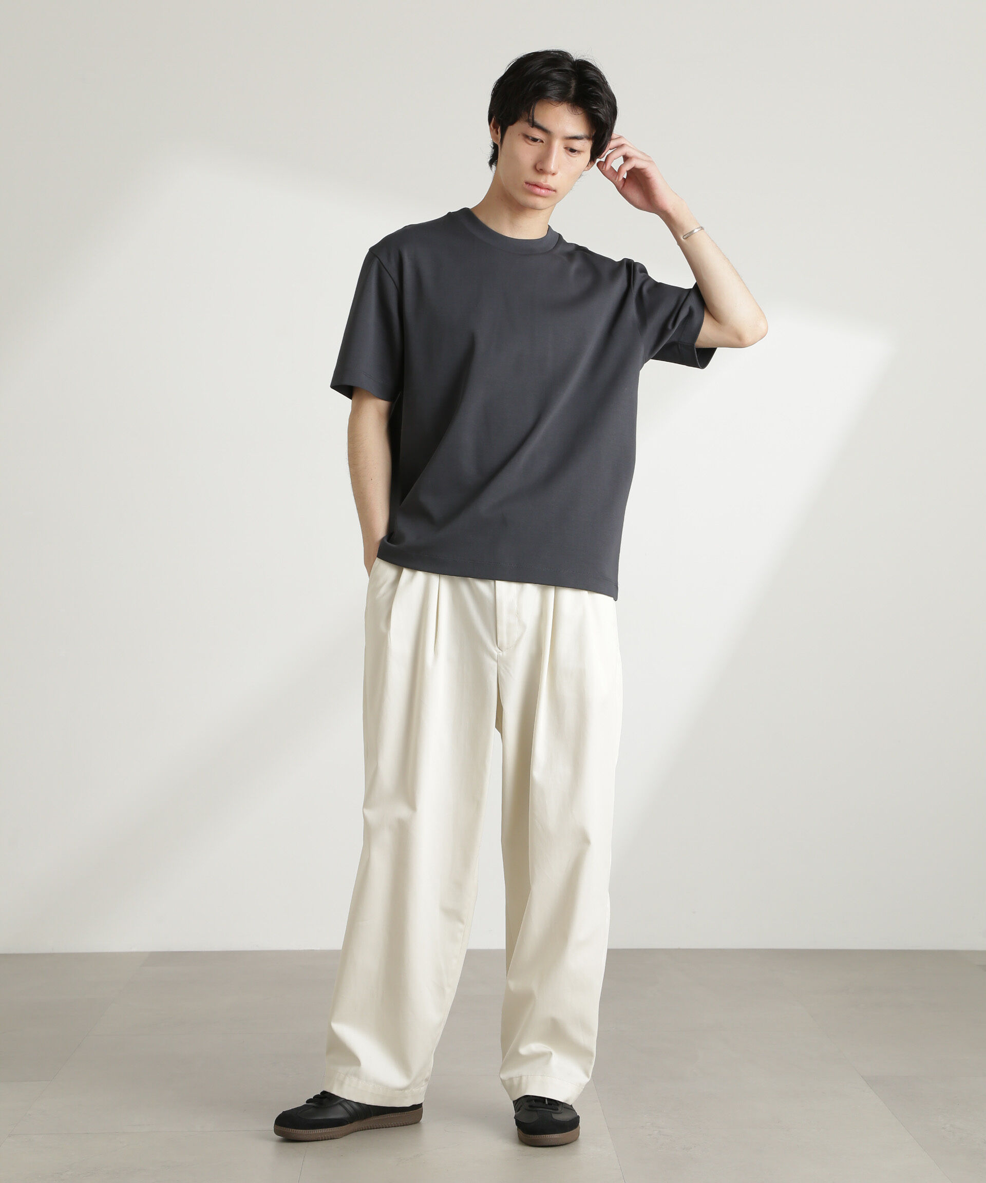 nano･universe「ダブルスムースクルーネックBIGTシャツ 半袖」|Tシャツ・カットソー|