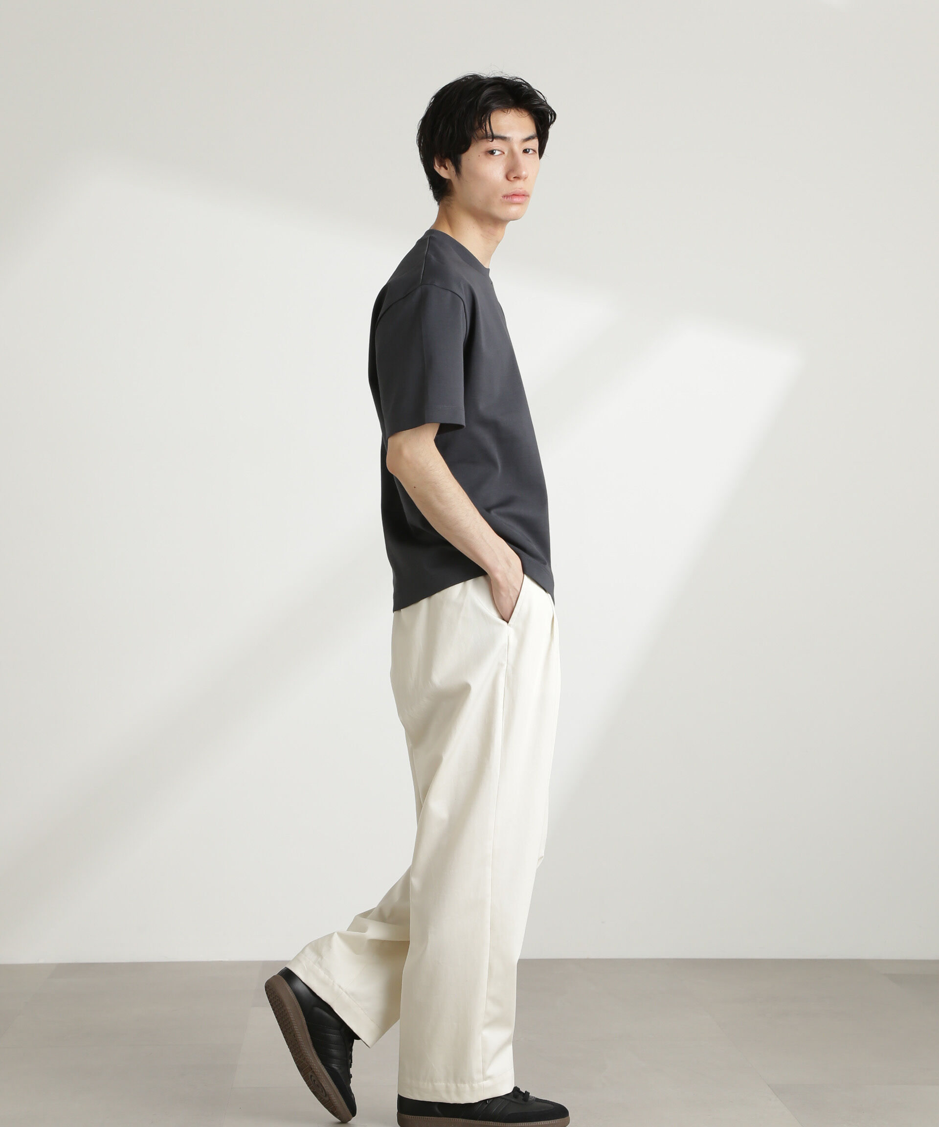 nano･universe「ダブルスムースクルーネックBIGTシャツ 半袖」|Tシャツ・カットソー|