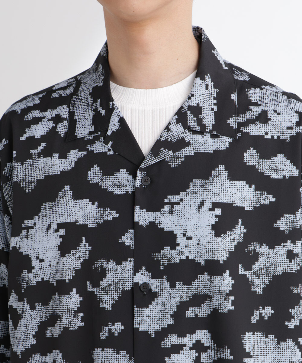 nano･universe「オリジナルパターン開襟シャツ 半袖」|シャツ・ブラウス|