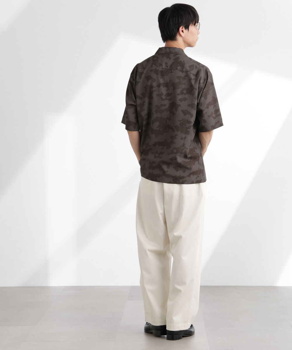 nano･universe「オリジナルパターン開襟シャツ 半袖」|シャツ・ブラウス|
