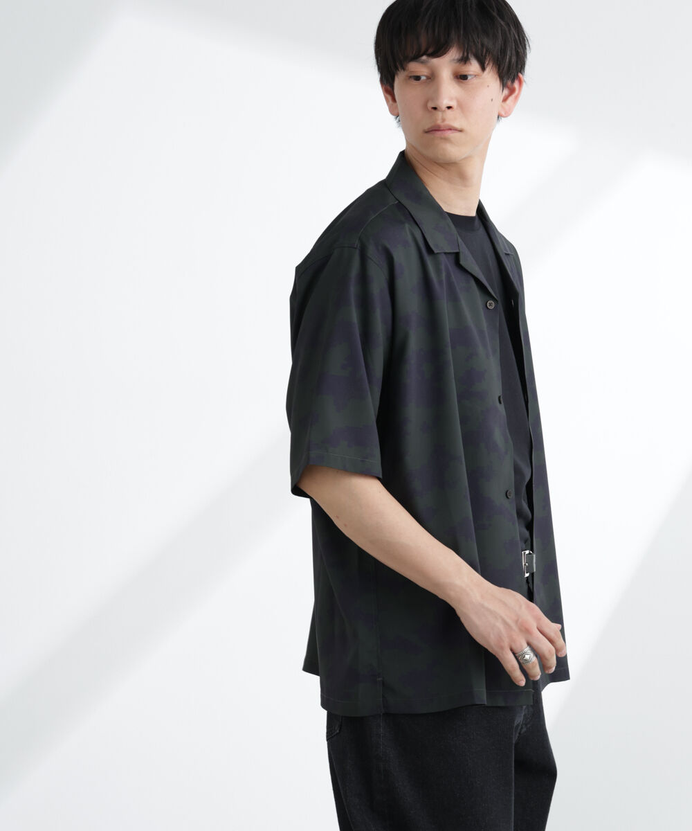 nano･universe「オリジナルパターン開襟シャツ 半袖」|シャツ・ブラウス|