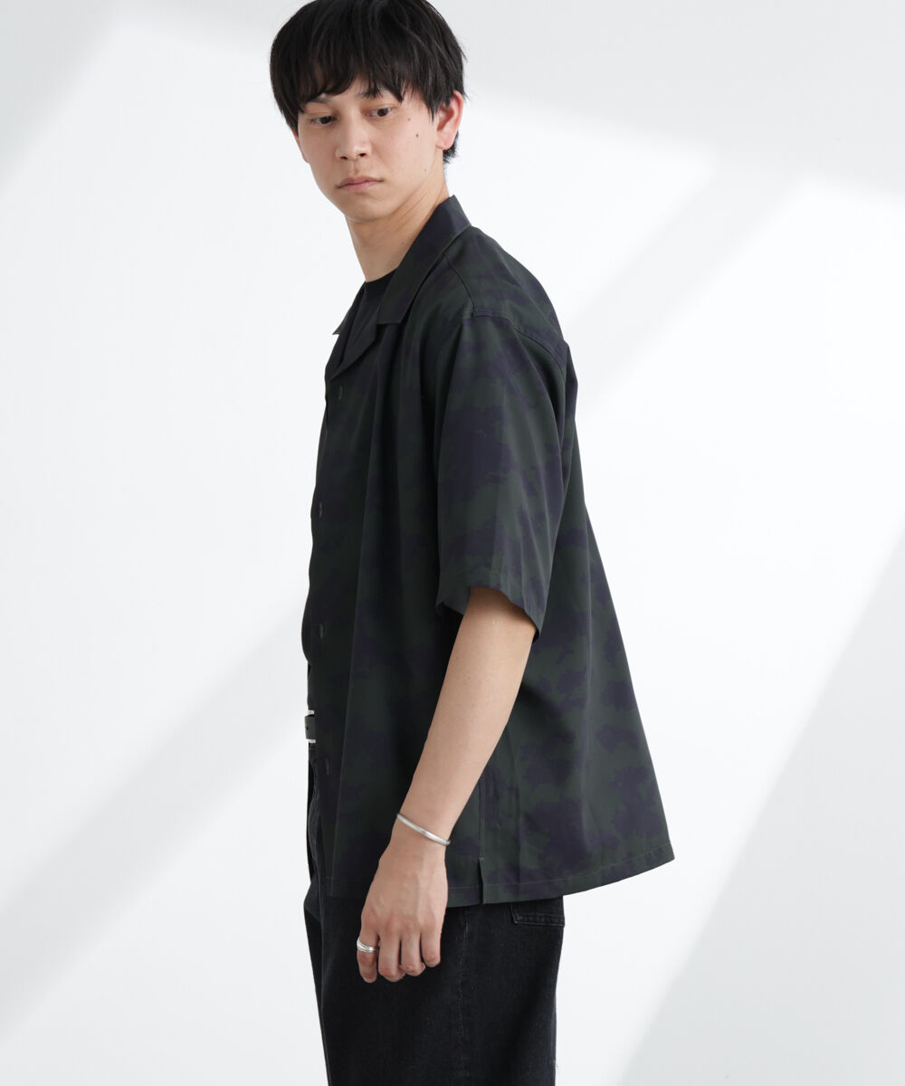 nano･universe「オリジナルパターン開襟シャツ 半袖」|シャツ・ブラウス|