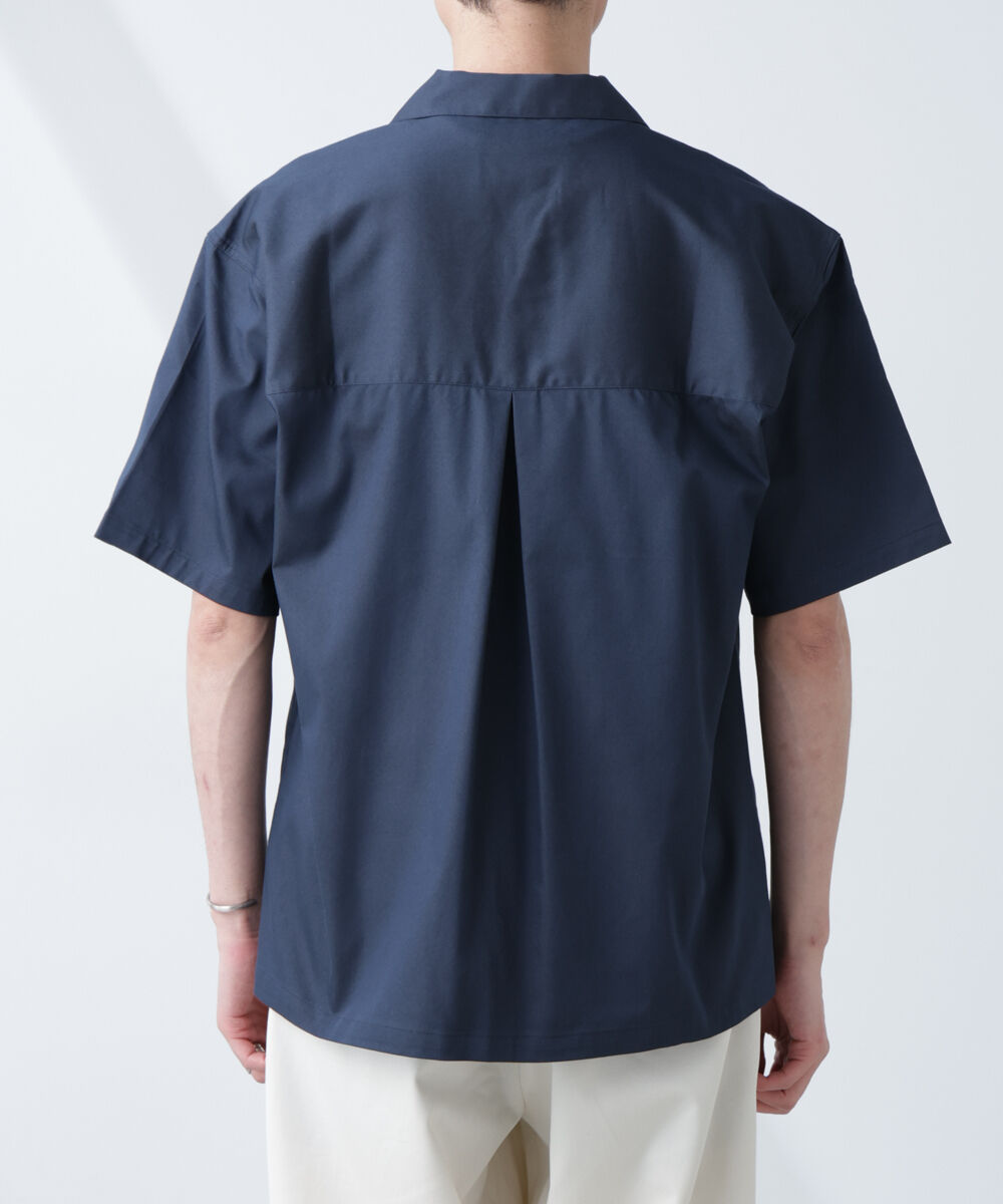 nano･universe「ソラーロライトストレッチワイドカラーシャツ 半袖(セットアップ可)」|シャツ・ブラウス|