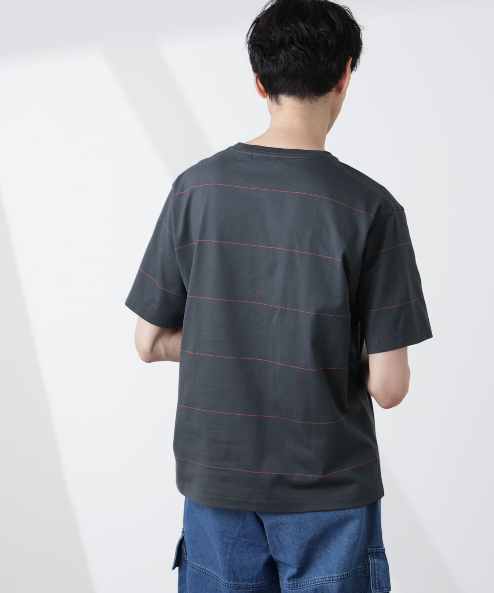 nano･universe「パネルボーダーTシャツ 半袖」|Tシャツ・カットソー|