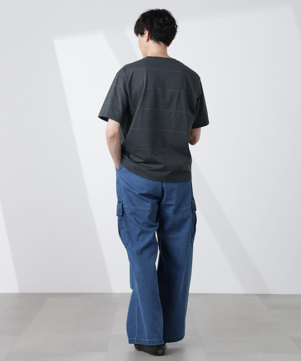 nano･universe「パネルボーダーTシャツ 半袖」|Tシャツ・カットソー|