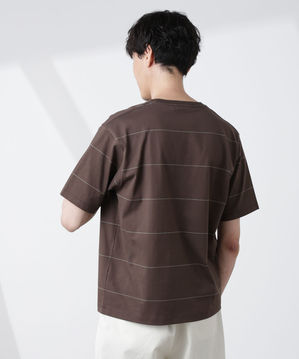 nano･universe「パネルボーダーTシャツ 半袖」|Tシャツ・カットソー|