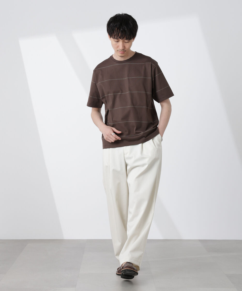 nano･universe「パネルボーダーTシャツ 半袖」|Tシャツ・カットソー|