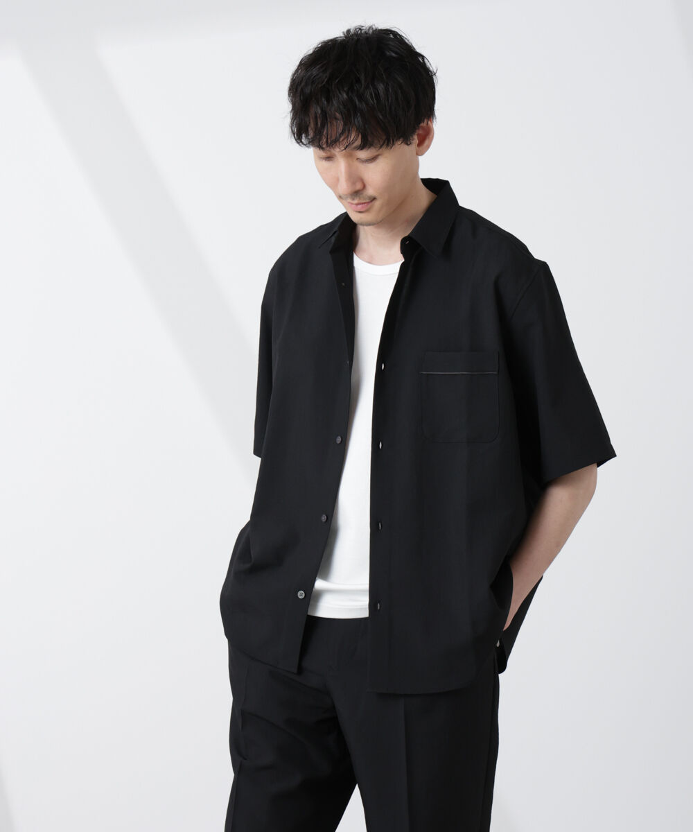 nano･universe「セオアルファシャツ 半袖（セットアップ可）」|シャツ・ブラウス|