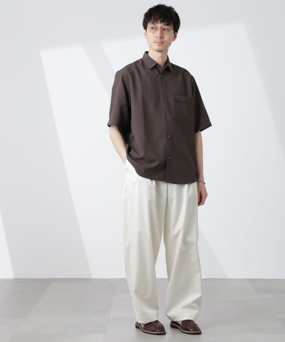 nano･universe「セオアルファシャツ 半袖（セットアップ可）」|シャツ・ブラウス|