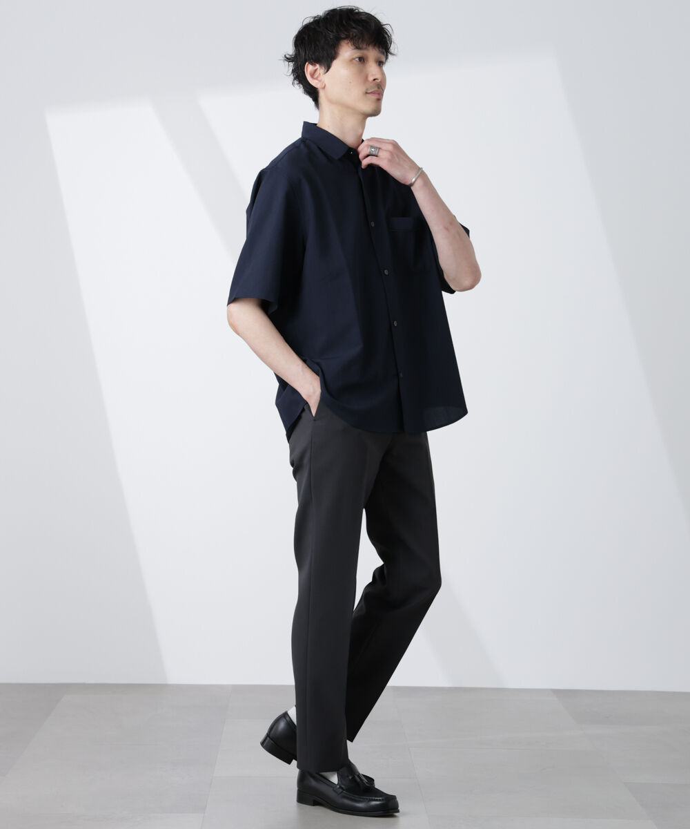 nano･universe「セオアルファシャツ 半袖（セットアップ可）」|シャツ・ブラウス|