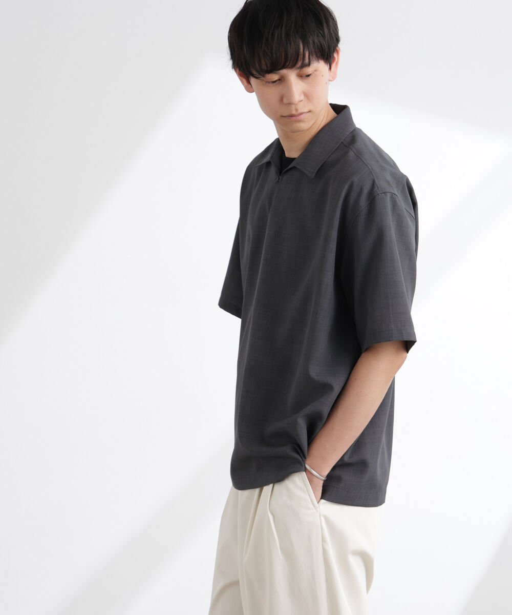  「ライトウェイトドライ スキッパーシャツ 半袖(セットアップ可)」|シャツ・ブラウス|