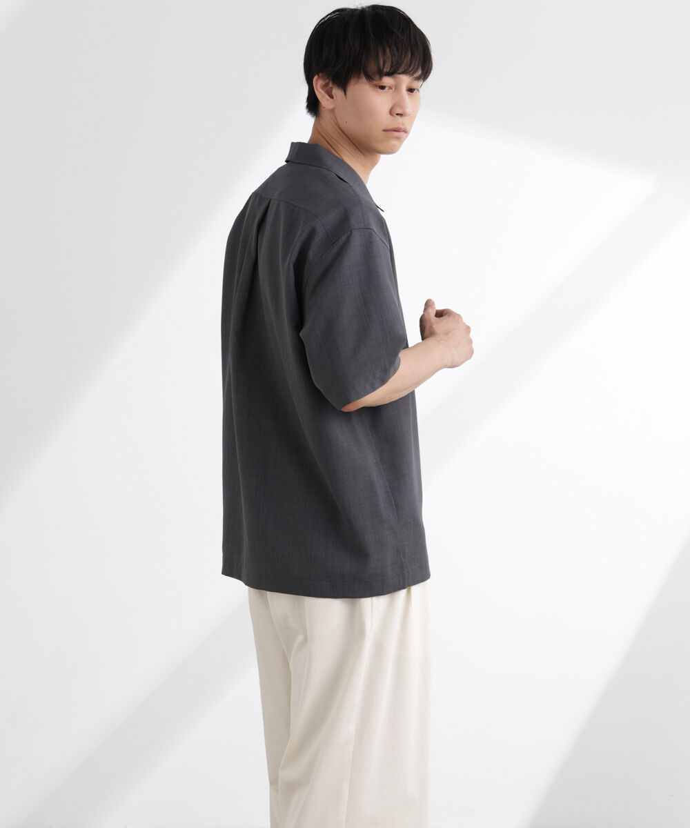  「ライトウェイトドライ スキッパーシャツ 半袖(セットアップ可)」|シャツ・ブラウス|