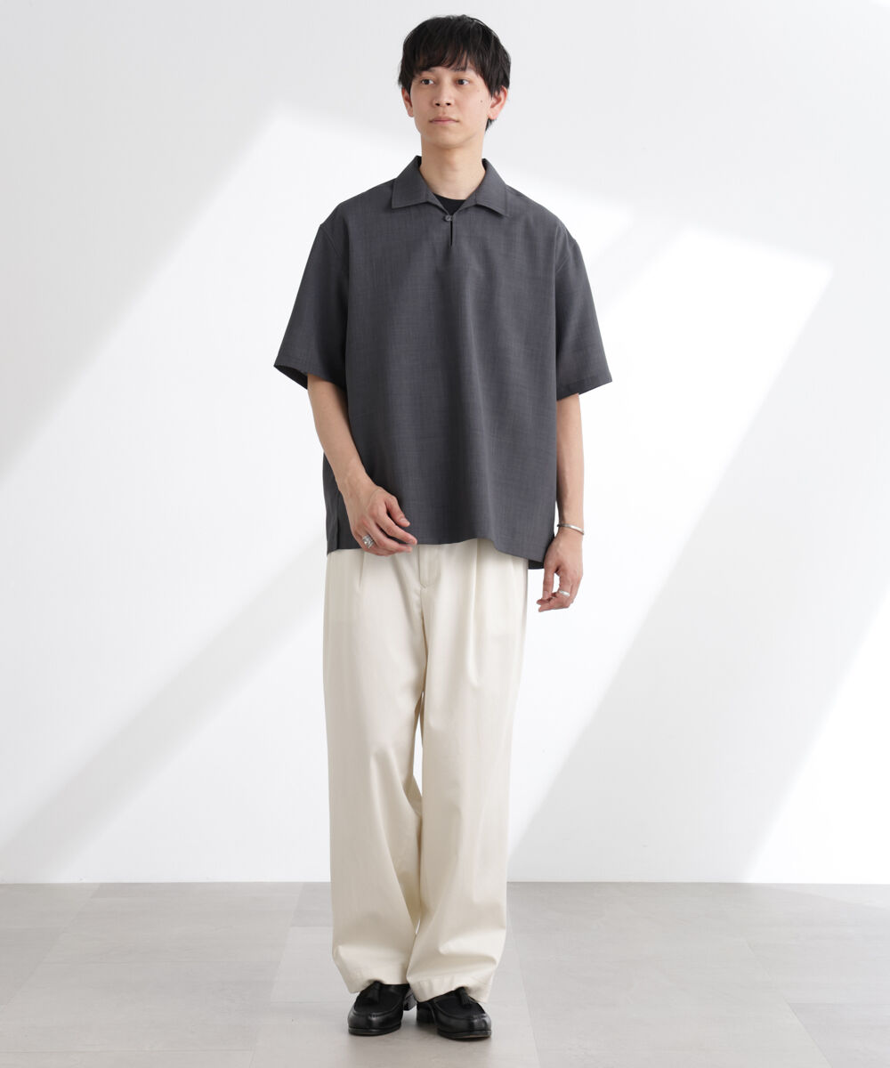  「ライトウェイトドライ スキッパーシャツ 半袖(セットアップ可)」|シャツ・ブラウス|