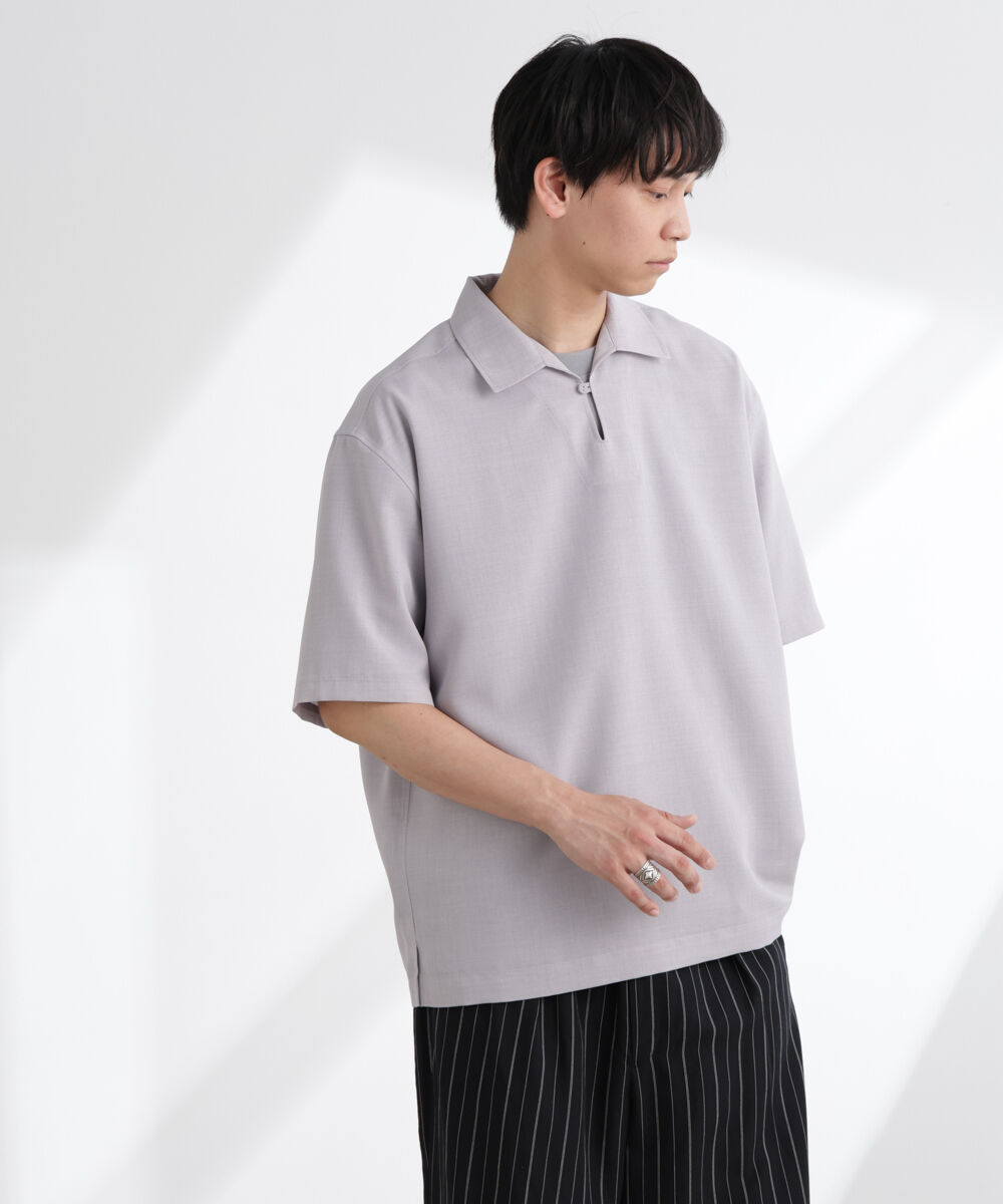  「ライトウェイトドライ スキッパーシャツ 半袖(セットアップ可)」|シャツ・ブラウス|