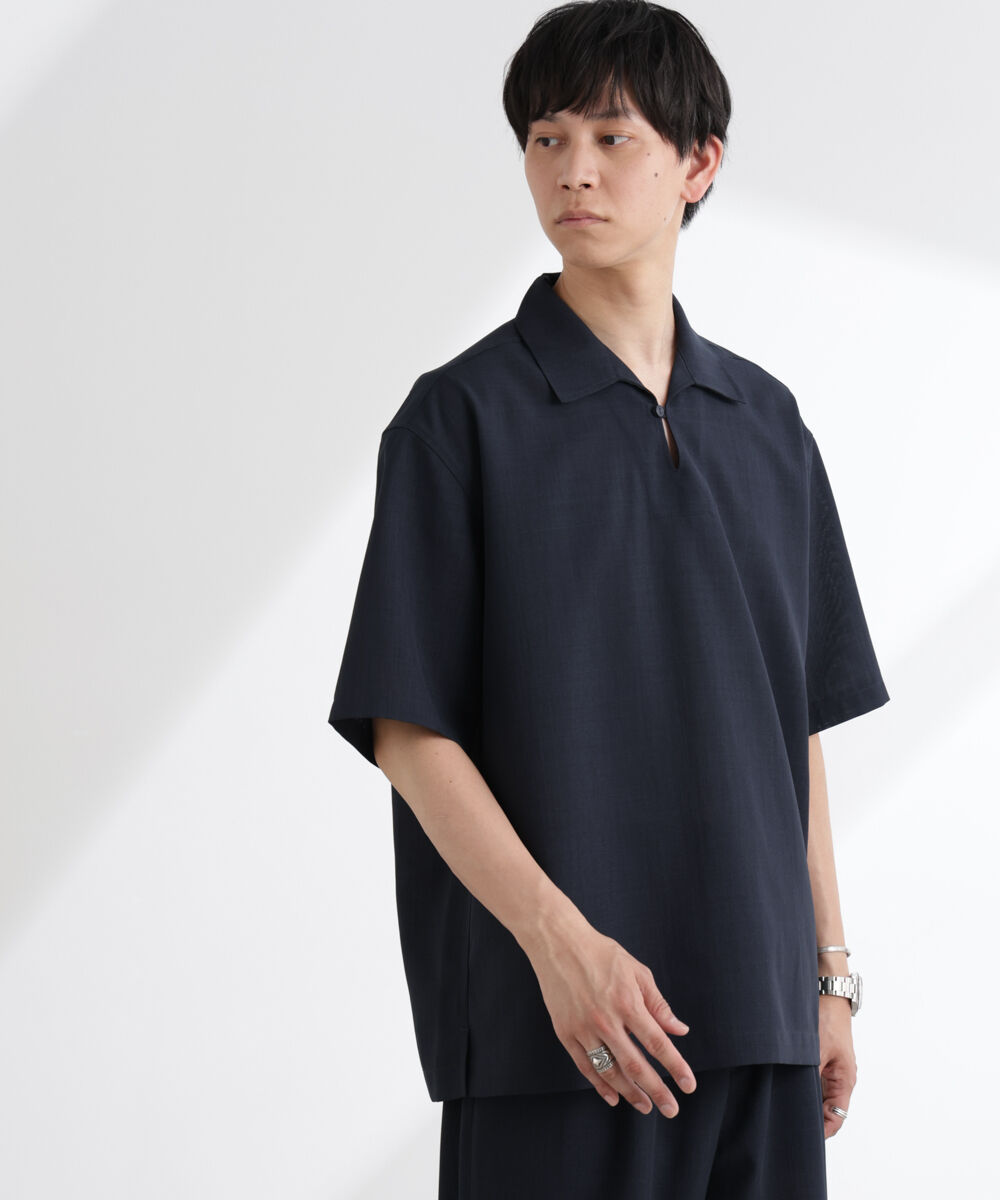  「ライトウェイトドライ スキッパーシャツ 半袖(セットアップ可)」|シャツ・ブラウス|