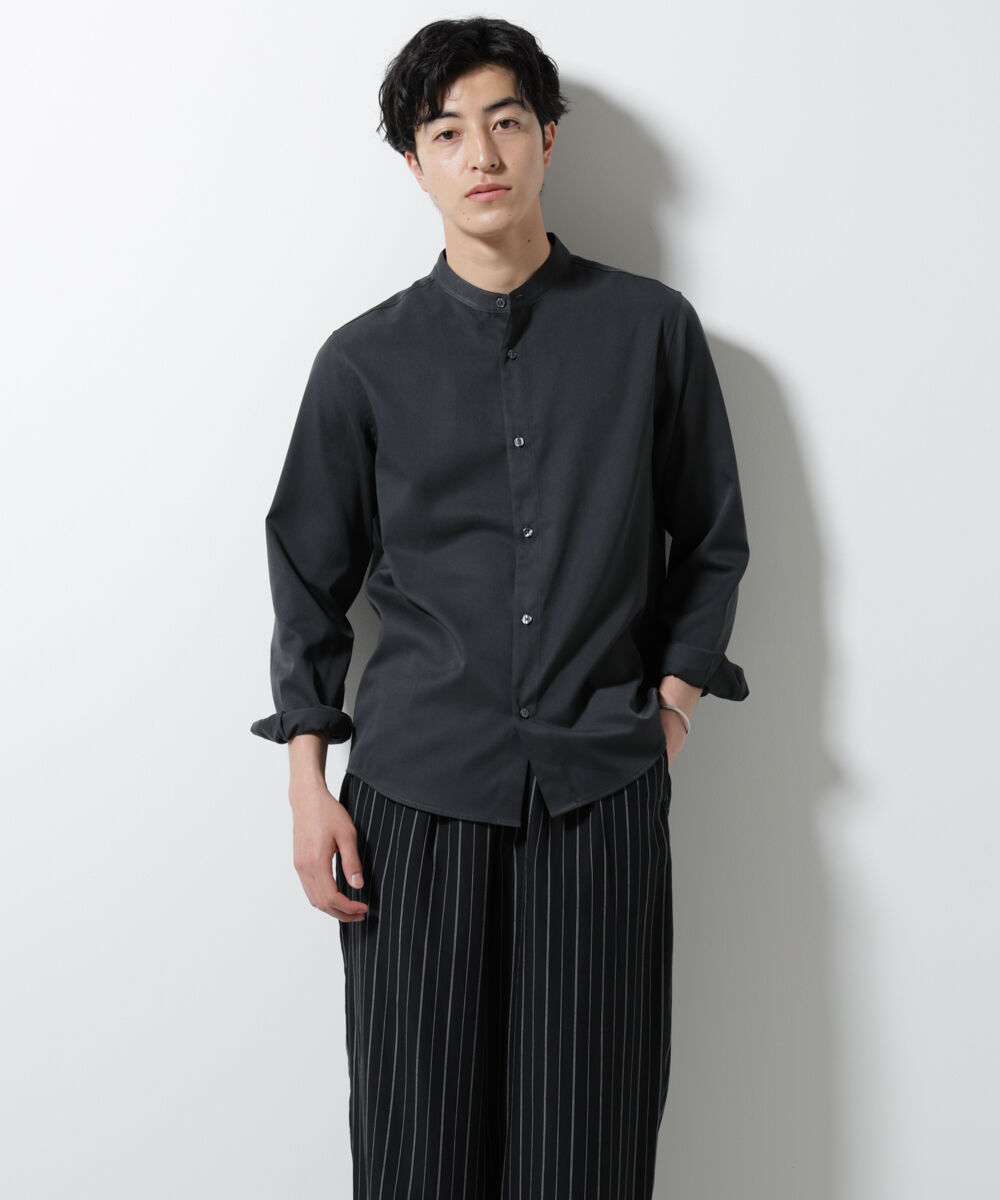 nano･universe「スタンダードバンドカラーシャツ/長袖」|シャツ・ブラウス|