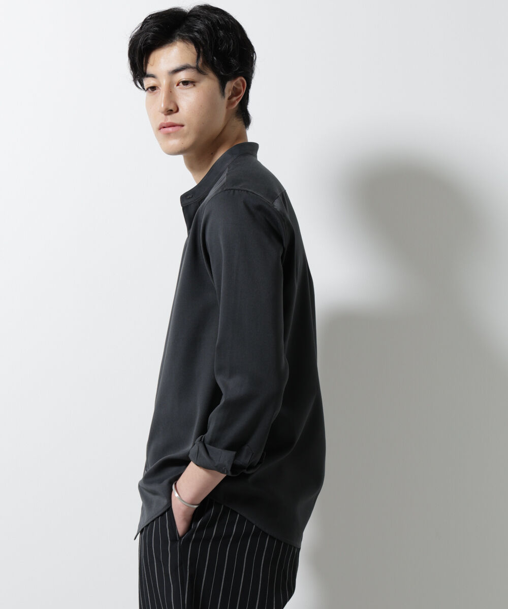 nano･universe「スタンダードバンドカラーシャツ/長袖」|シャツ・ブラウス|