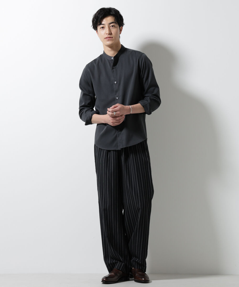 nano･universe「スタンダードバンドカラーシャツ/長袖」|シャツ・ブラウス|