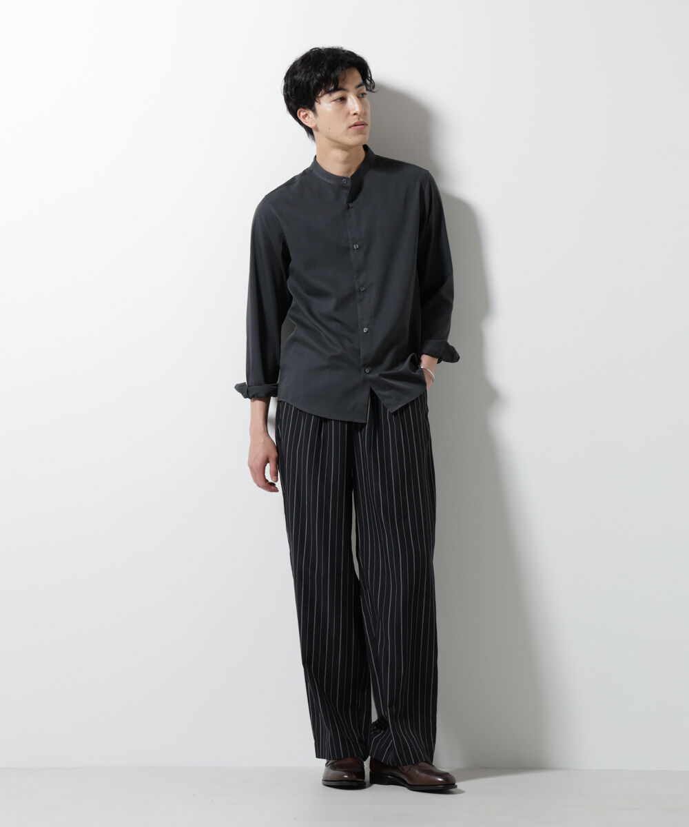 nano･universe「スタンダードバンドカラーシャツ/長袖」|シャツ・ブラウス|