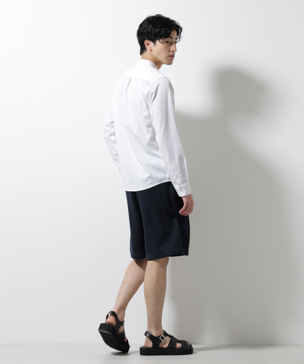 nano･universe「スタンダードバンドカラーシャツ/長袖」|シャツ・ブラウス|