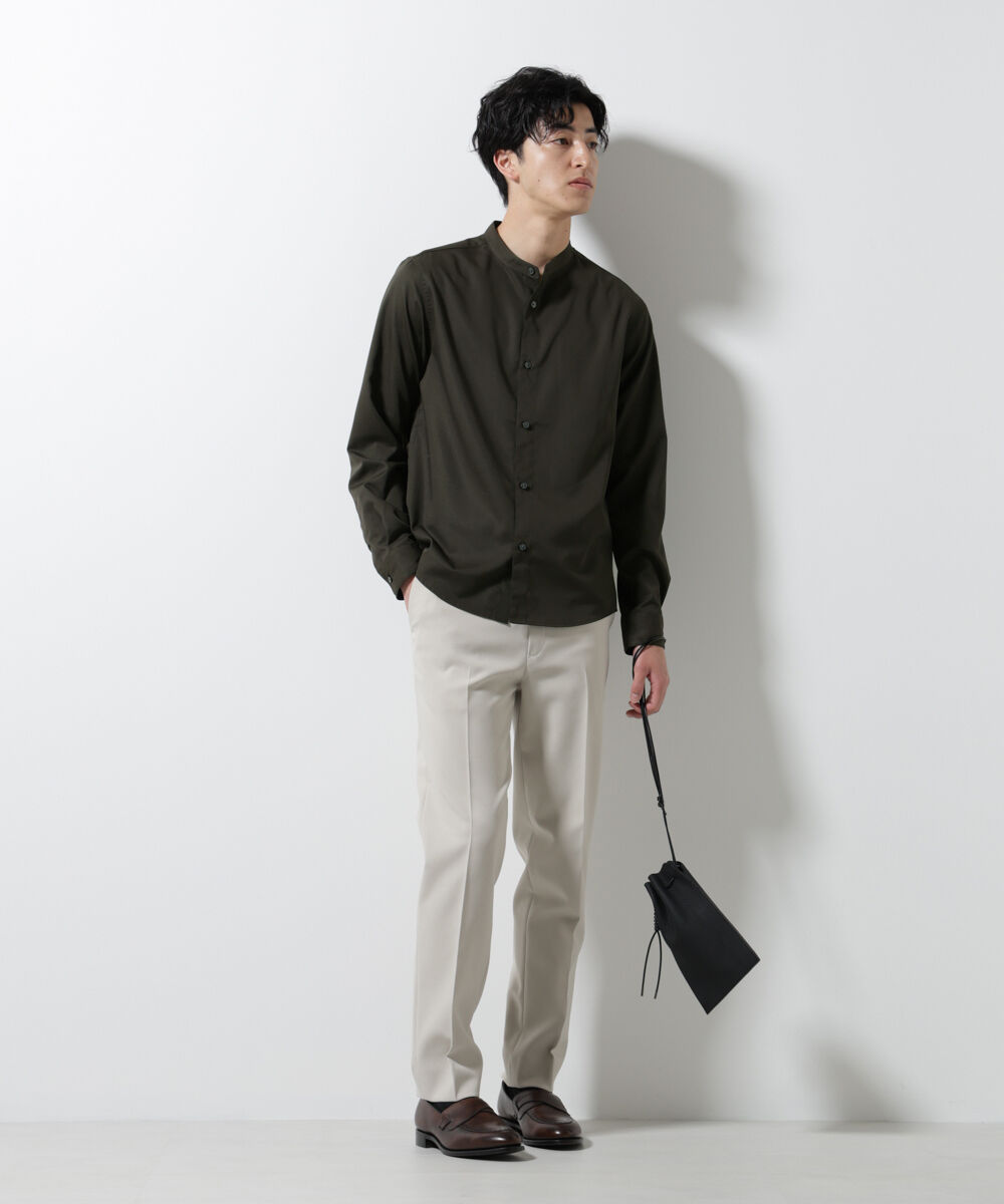 nano･universe「スタンダードバンドカラーシャツ/長袖」|シャツ・ブラウス|