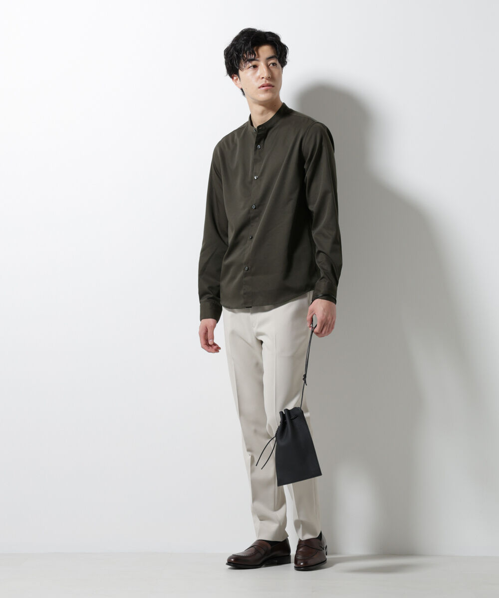 nano･universe「スタンダードバンドカラーシャツ/長袖」|シャツ・ブラウス|