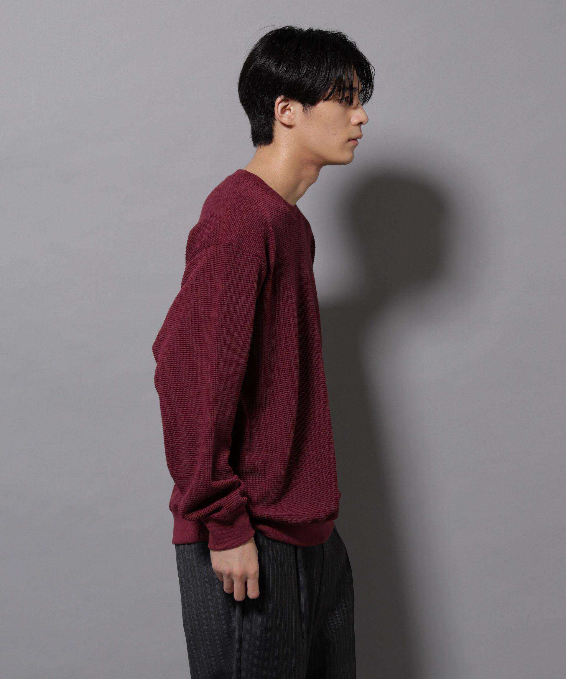 nano･universe「テックワッフルクルーネックＴシャツ」|Tシャツ・カットソー|