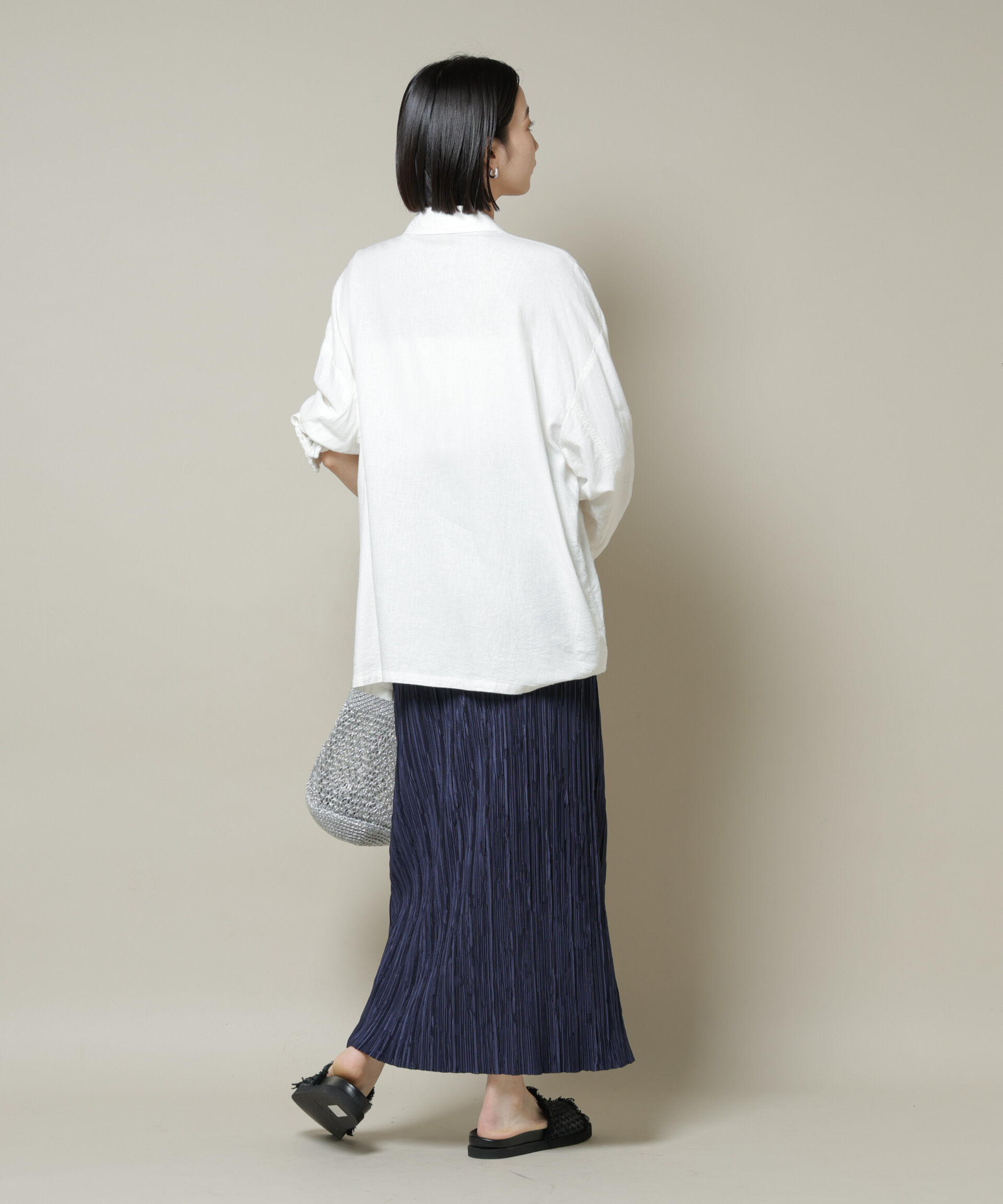 nano･universe「ランダムプリーツカットナロースカート(セットアップ可)」|スカート|