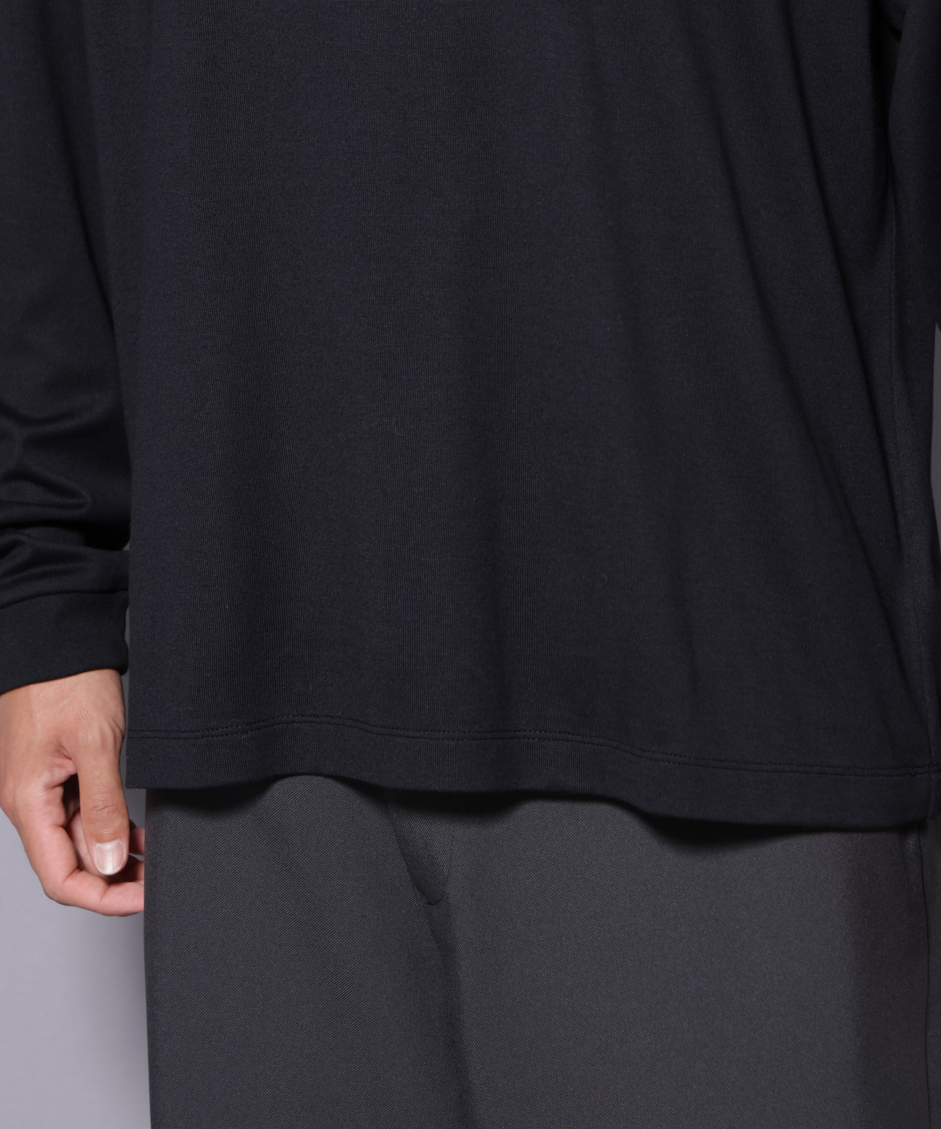 nano･universe「Anti Soaked(R)&times;SUNCHAI ロゴ刺繍 汗染み防止 Tシャツ長袖」|Tシャツ・カットソー|