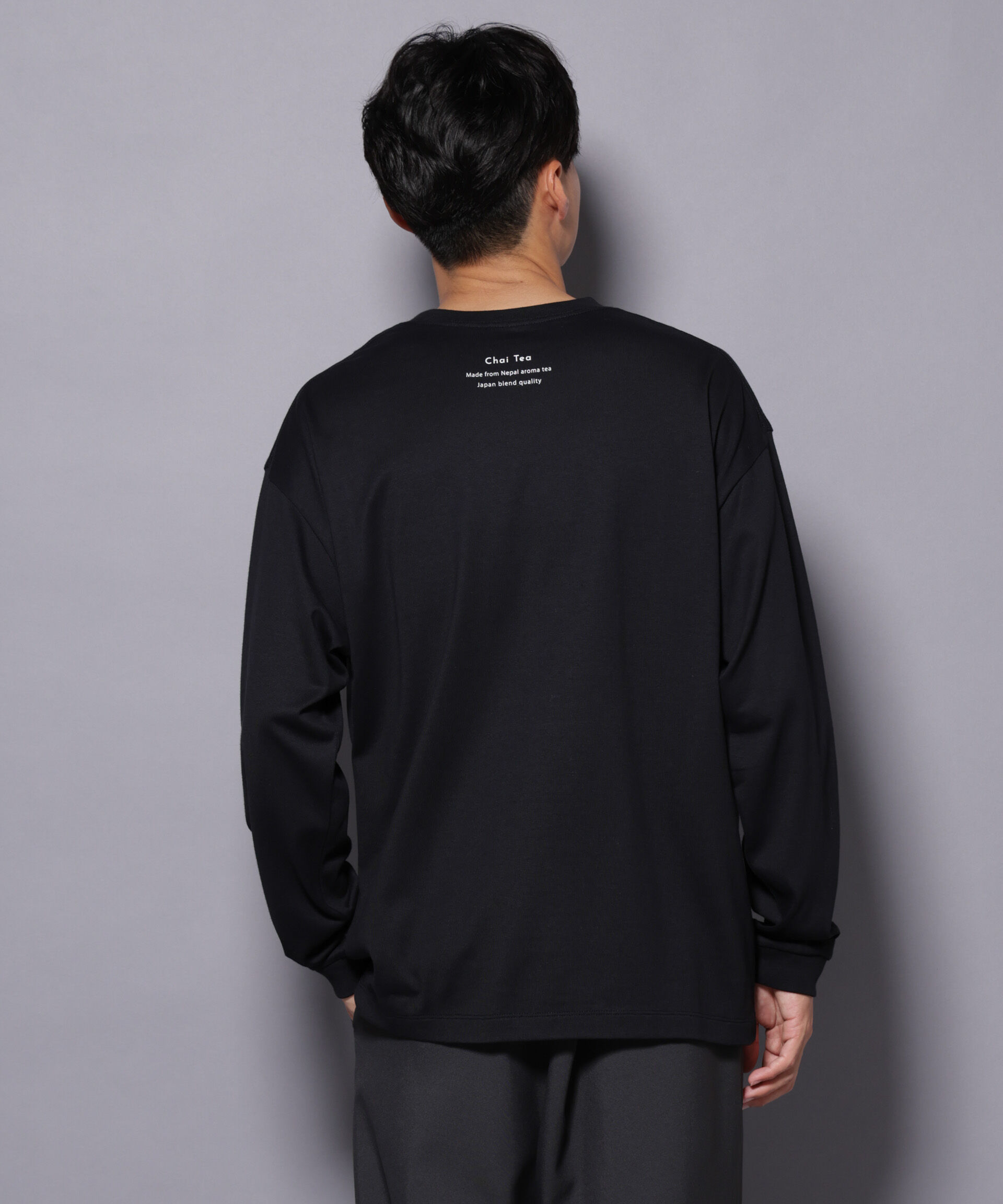 nano･universe「Anti Soaked(R)&times;SUNCHAI ロゴ刺繍 汗染み防止 Tシャツ長袖」|Tシャツ・カットソー|