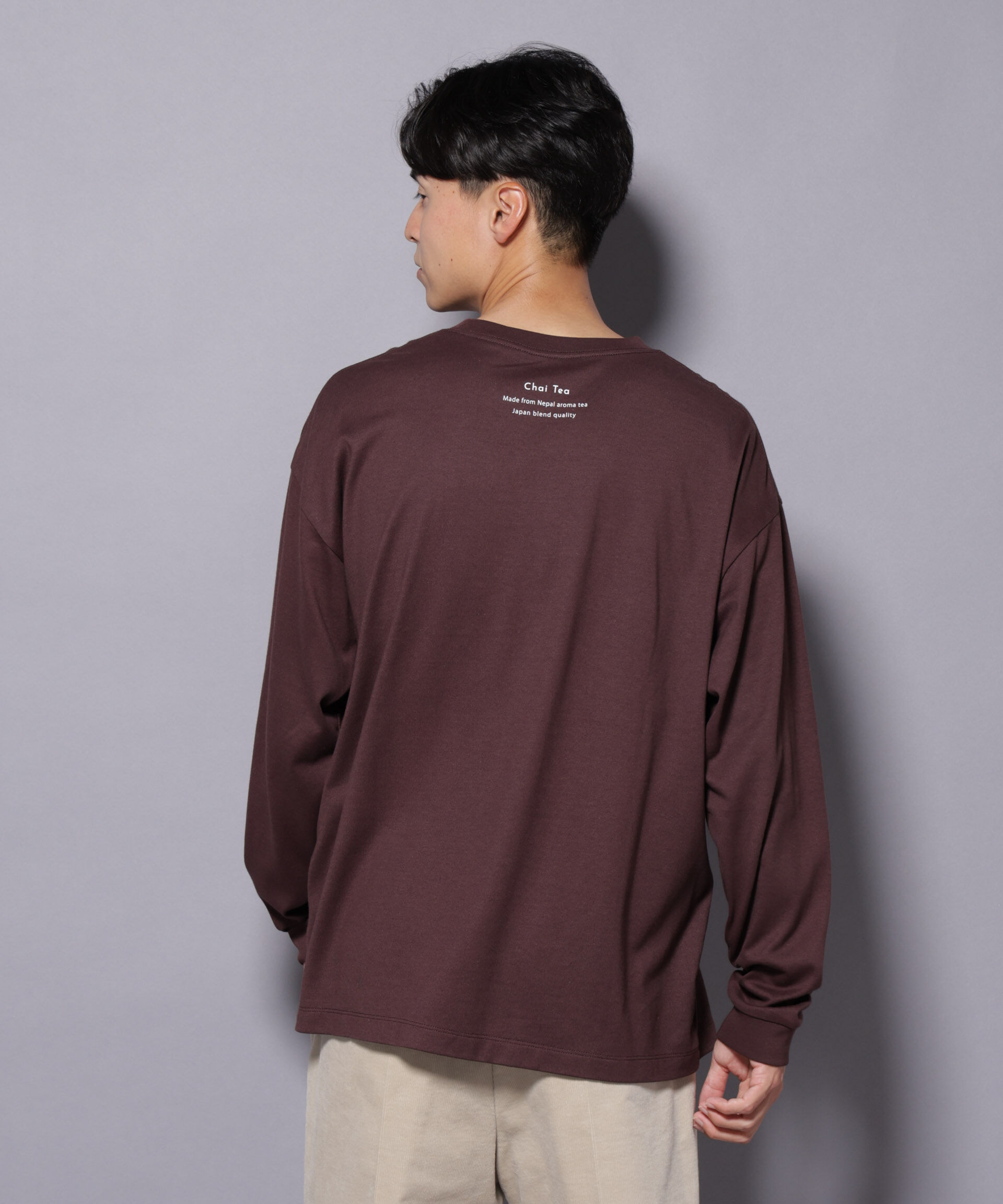 nano･universe「Anti Soaked(R)&times;SUNCHAI ロゴ刺繍 汗染み防止 Tシャツ長袖」|Tシャツ・カットソー|